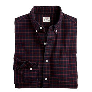 J. Crew Medium Checked Button-down Oxford